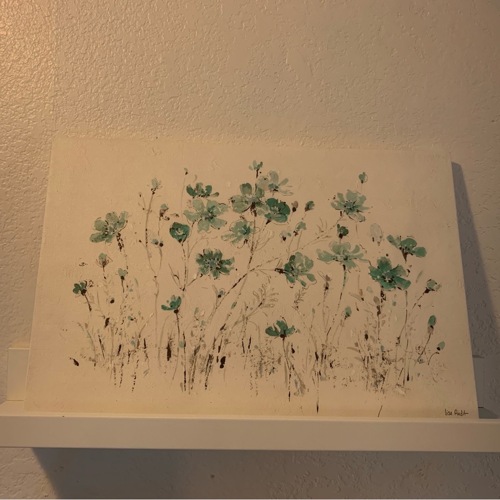 Wildflowers Turquoise I - Art on Canvas Lisa Audit